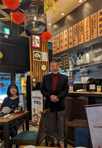 新年会にて町会長の挨拶の画像